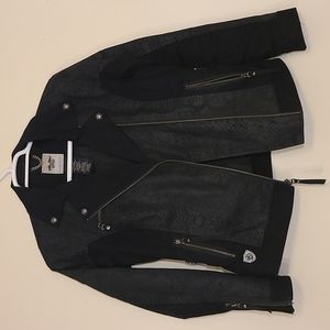 Harley davidson jacket snake skin print look large women's biker jacket